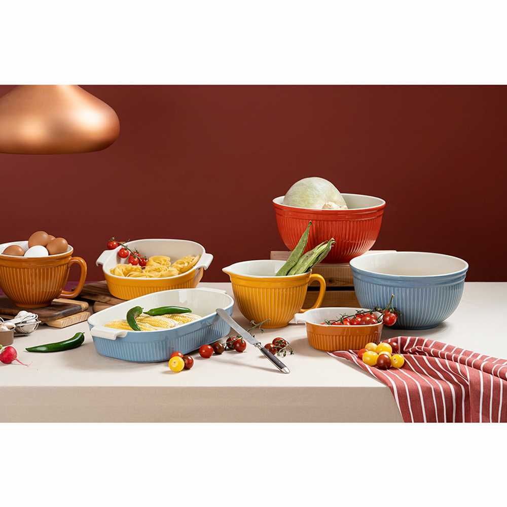 Блюдо для запекания soft ripples, 20х16,5 см, карамельное