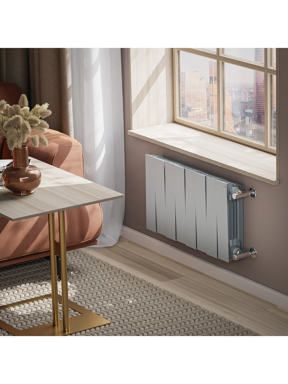 Радиатор Royal Thermo PianoForte 300 /Silver Satin - 8 секц.