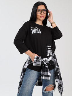 Джемпер "Свайп" черный