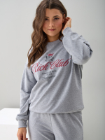 Костюм с брюками КБфл-90М/серый-меланж-п