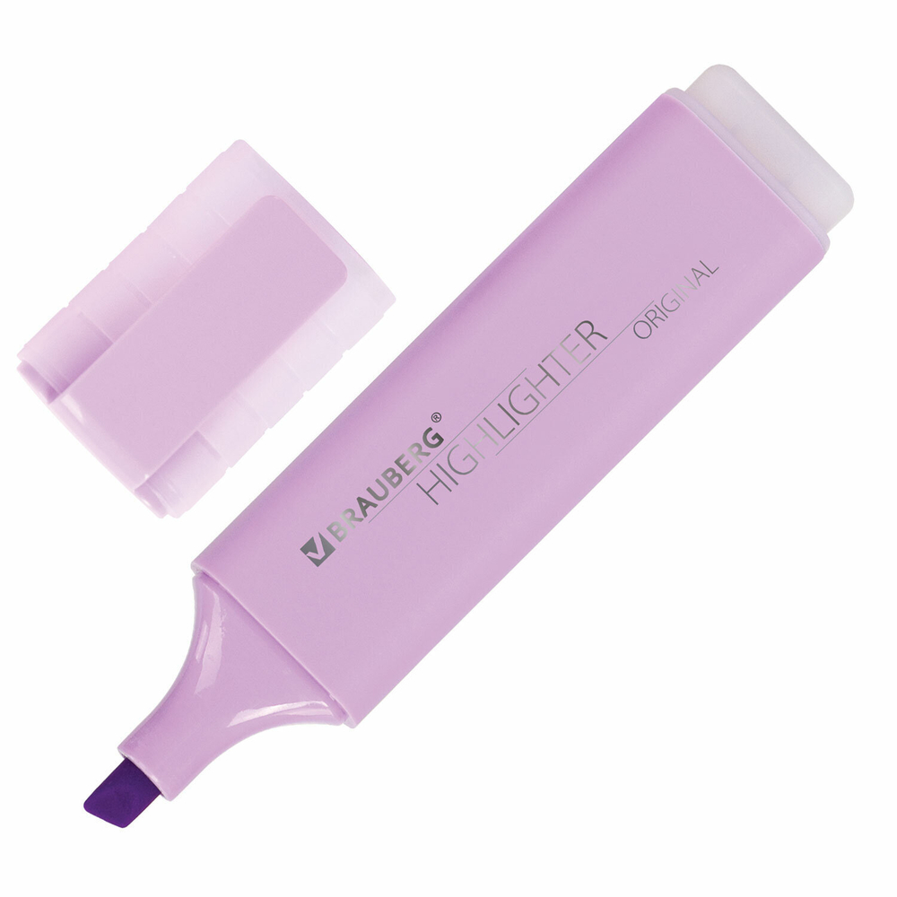 Текстовыделитель BRAUBERG "ORIGINAL PASTEL" ЛАВАНДОВЫЙ линия 1-5 мм (24 штуки в упаковке)