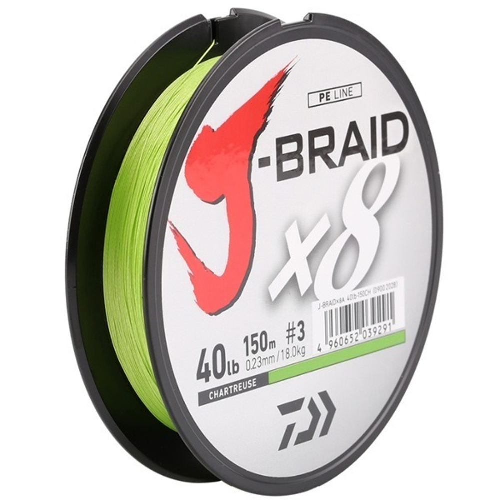 Шнур Daiwa J-Braid X8 150м  0.06мм 4.0кг Chartreuse 1шт 9lb