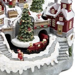 МУЗЫКАЛЬНАЯ СТАТУЭТКА "ЗИМНИЙ ГОРОДОК" 28Х28,5Х27 СМ