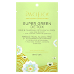 Pacifica, Super Green Detox, косметическая маска для лица, капуста и древесный уголь, 1 листовая маска, 20 мл (0,67 жидк. унц.)