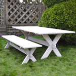 Деревянная скамейка садовая Осло из массива сосны для дома и сада 200х44 см, белая