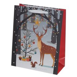 GAEM Пакет подарочный M (бумага 210г/м2, блок 12шт), L26 W12 H32 см, 4в.