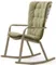 Кресло-качалка Folio коричневое с зеленой подушкой