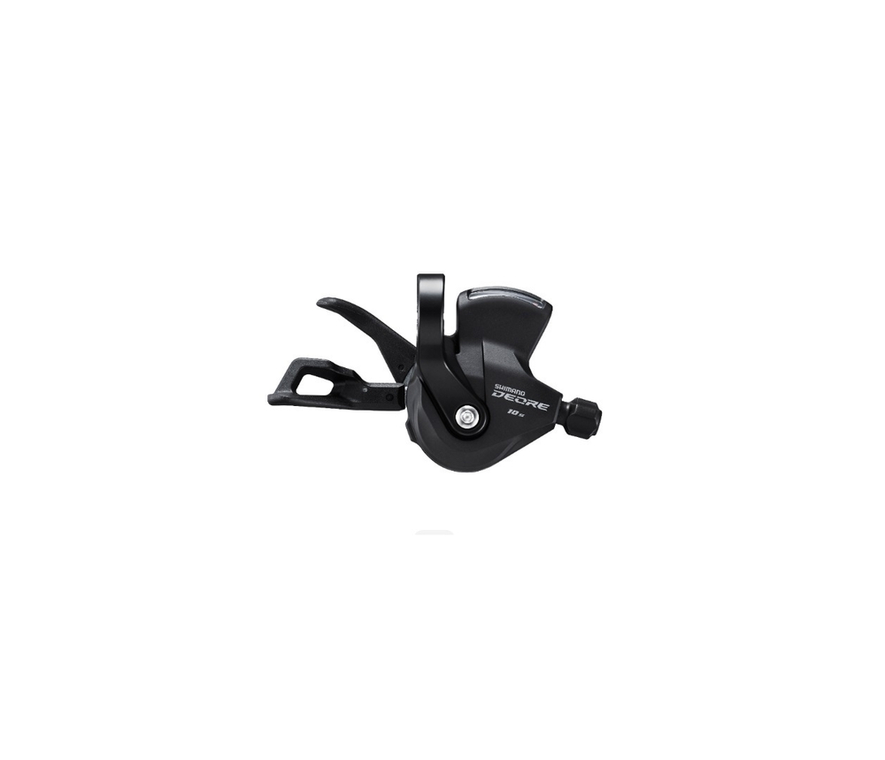 Шифтер Shimano Deore, M4100, правый, 10 скоростей, индикатор, трос 2400мм, черный