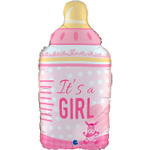 Шар Фольгированный IT'S A GIRL Бутылка розовая (Розовый)