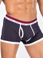 Яркие мужские боксеры с контрастным кантом (Размер: M) (Цвет: малиновый)