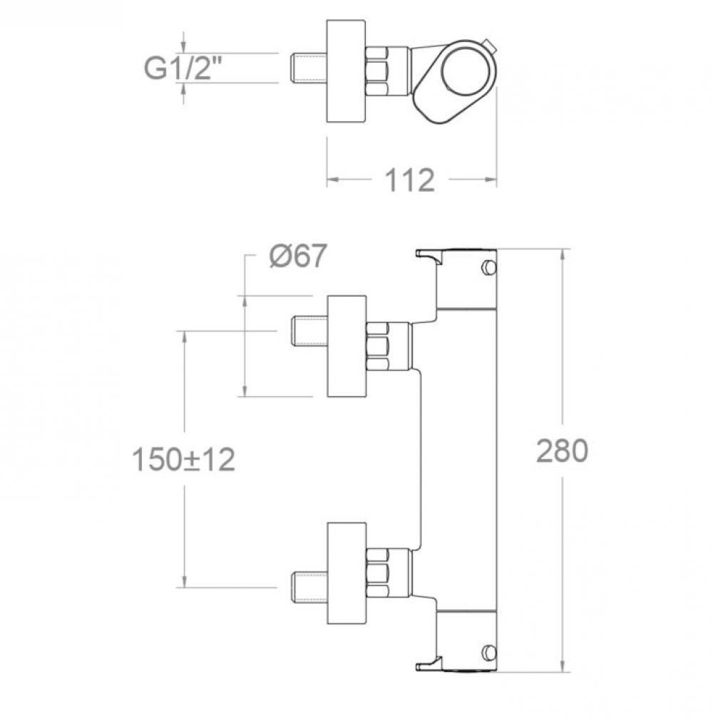 Смеситель термостатический для ванны ALEXIA 363402SNC никель