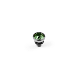 Шарм Qudo Bottone Erinite 5 мм 630057 G/S цвет зеленый, серебряный