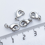 Замок-карабин, цвет серебро, размер 12 мм, цена за 1 шт