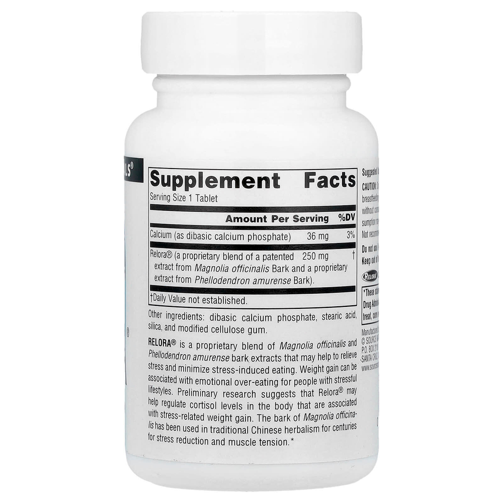 Source Naturals, Релора, 250 мг, 90 таблеток