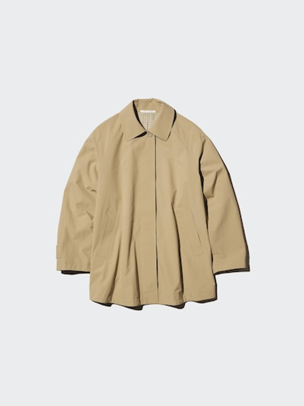 UNIQLO Короткий тренч, бежевый