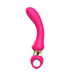 Розовый изогнутый вибромассажер Moon Vibrator - 21,1 см. (Цвет: розовый)
