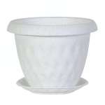 Горшок для цветов пластиковый 2,8л d-20см «Розетта» c поддоном мраморный С127МРА