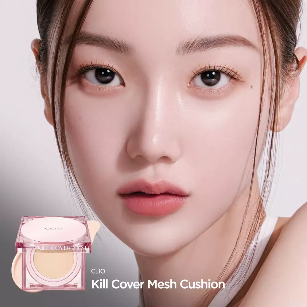 CLIO Кушон с эффектом сияния SPF 50 + PA ++++ c запасным блоком Kill Cover Mesh Glow Cushion