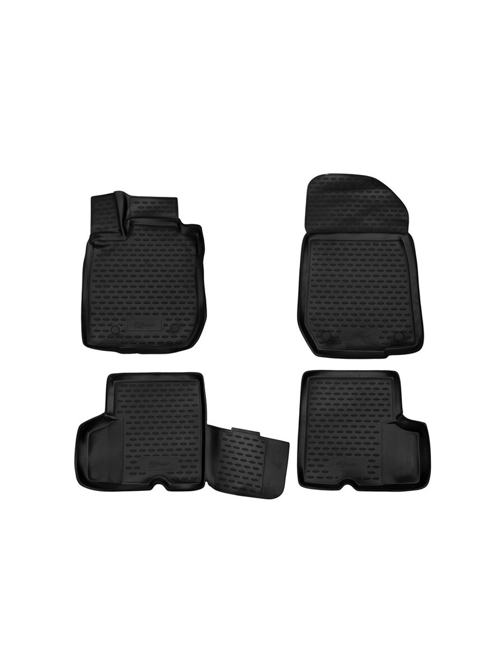 Коврики в салон для RENAULT Logan 2004-2009, 2010-, 4 шт. (Повышенная устойчивость, повышенная износостойкость) FORMAT.3D.41.05.210K