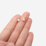 Подвеска "Ромашка", 5,5*8мм, родирование