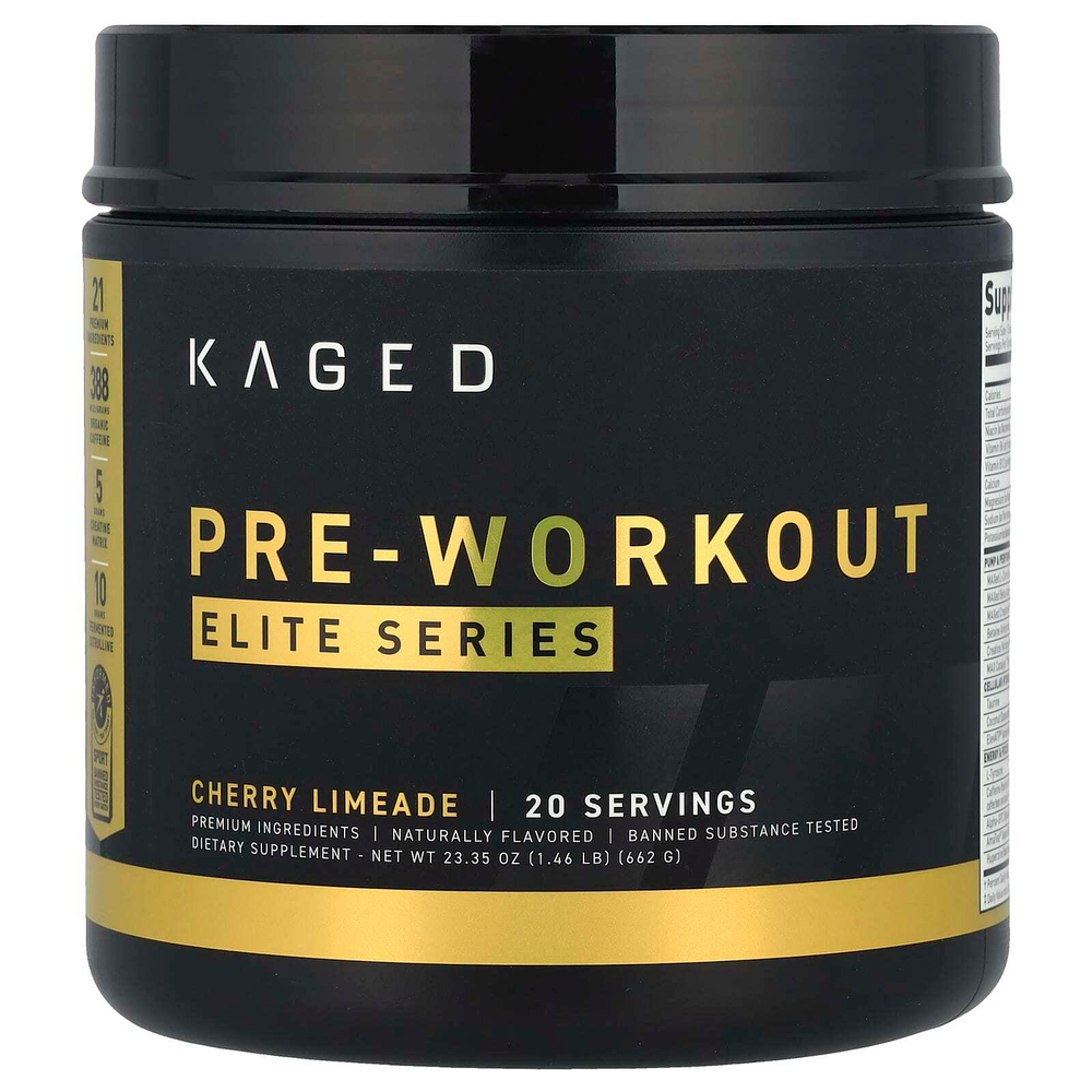 Kaged, Elite Series, предтренировочный комплекс, вишневый лаймад, 662 г (1,46 фунта)