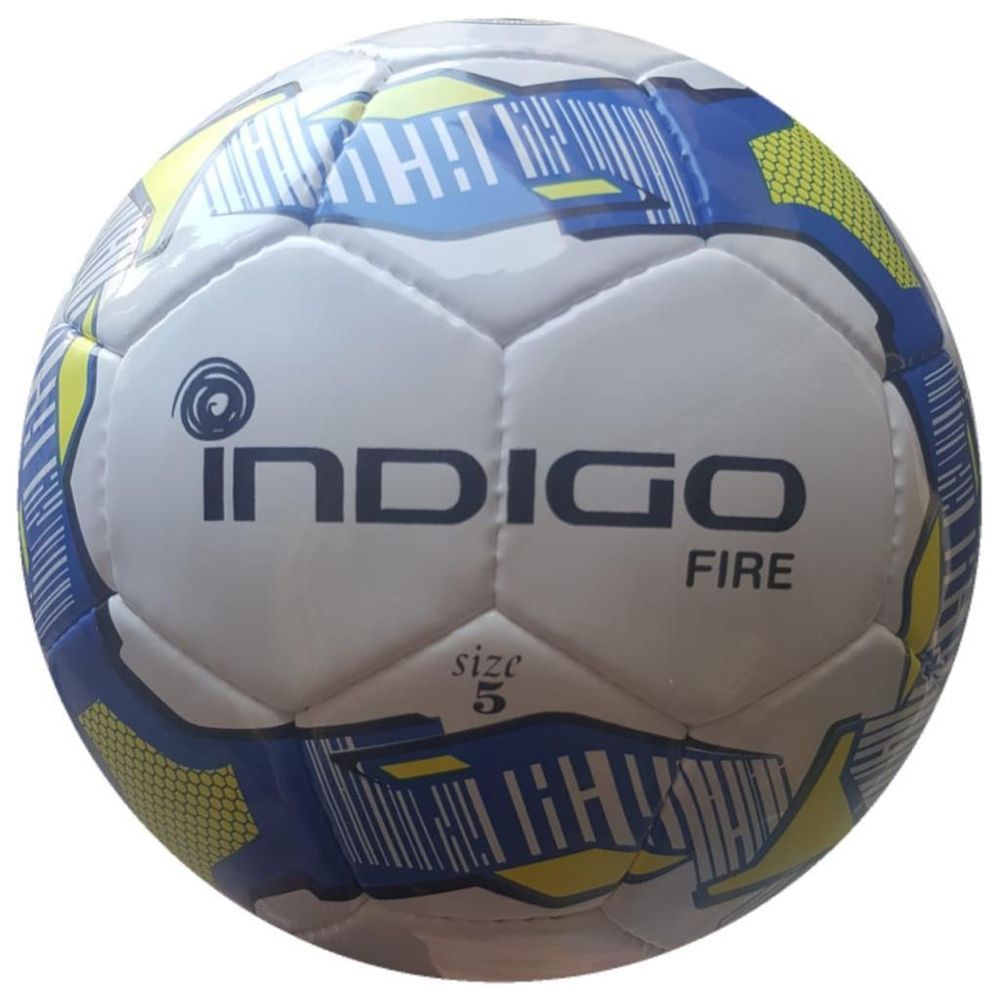 Мяч футбольный №5 INDIGO FIRE LITE, облегченный тренировочный, PU SEMI, вес 290-300г