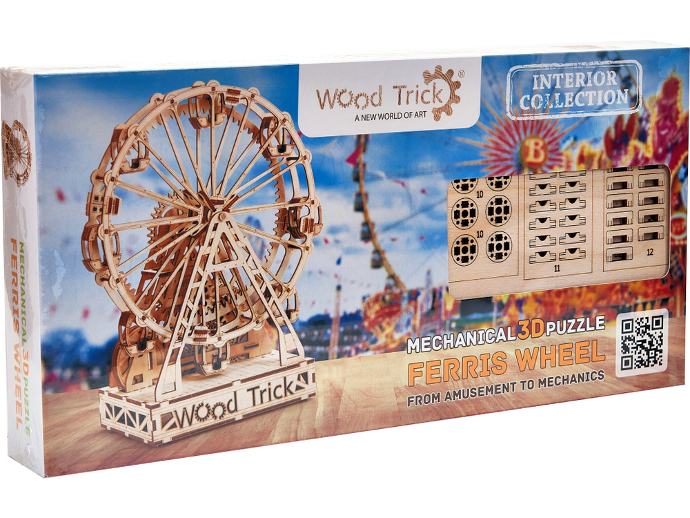Механическая сборная модель Wood Trick Механическое колесо обозрения