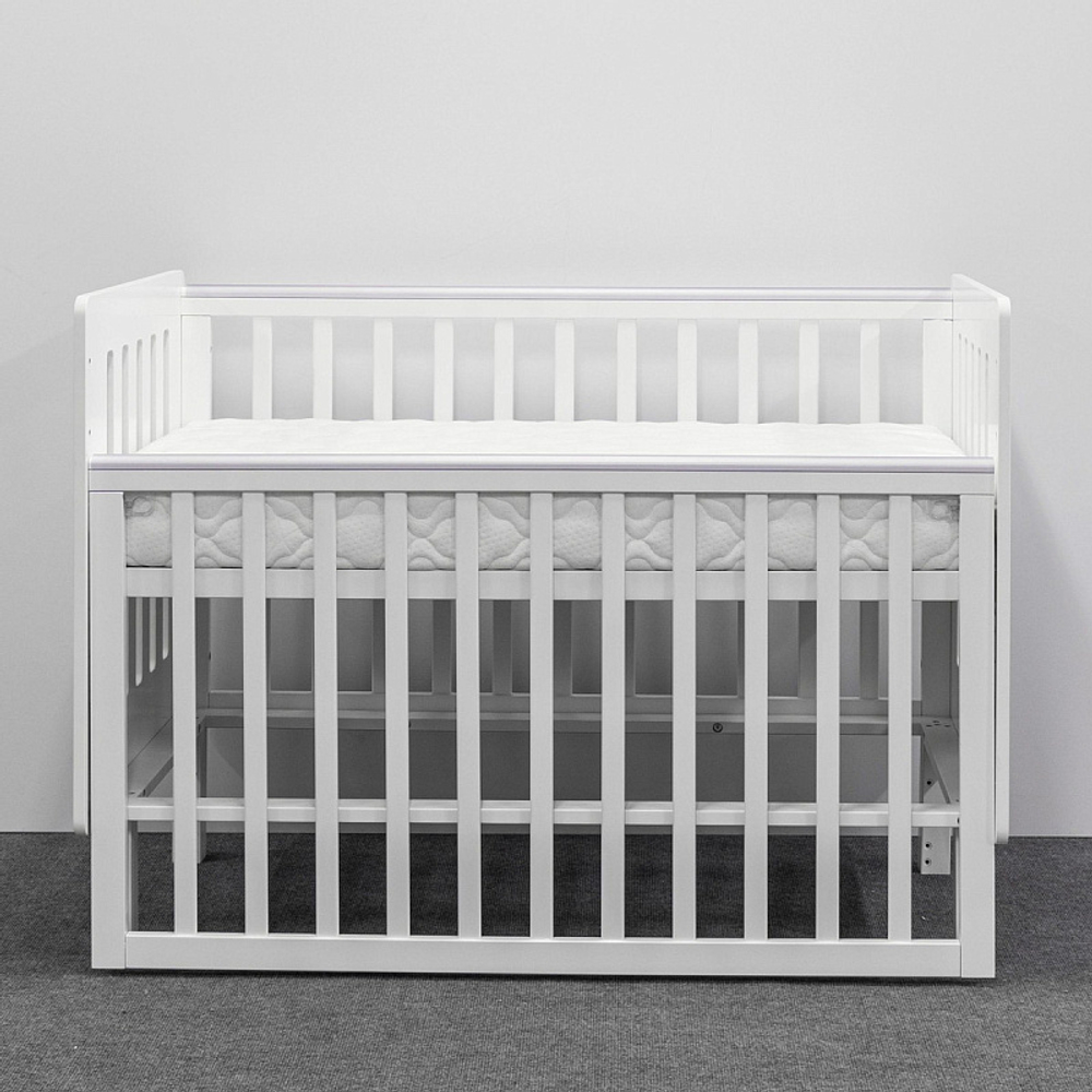 Кровать Antemi Mari 120х60 с ящиком Ник 14 б/б Белый + НиК 16 б Белый