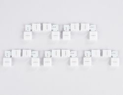 Ambrella Соединитель угловой L для светодиодной ленты 5050 12/24V (3 конт.) GS6651 (10шт) LED Strip GS6651