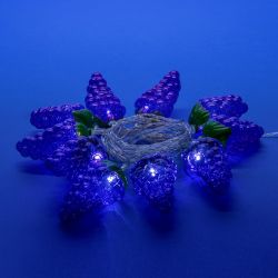 ULD-S0400-010-STB-2AA WHITE IP20 GRAPES Гирлянда светодиодная на батарейках 2AA не в-к. Виноград. 4м. 10 светодиодов. Белый свет. Провод прозрачный. TM Uniel.