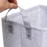 Корзина для хранения войлок 35*25*22 светло-серая