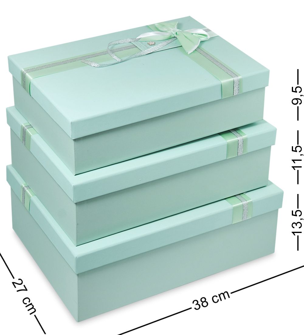 WF-183-A Набор коробок из 3 шт, бирюзовый