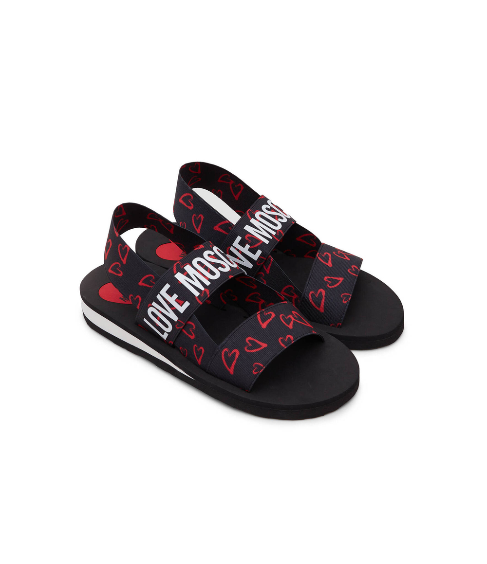 Босоножки EVA30 ELASTICO Love Moschino - черный(JA16033G0IJN8)