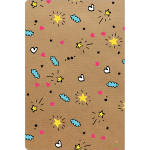 Блокнот "Единорог" А6 96 листов, твердая ламинированная обложка соффтач, ляссе