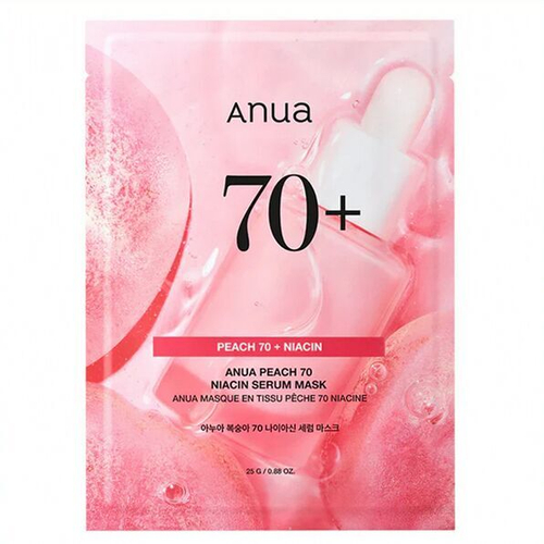 Тканевая маска с персиком для сияния кожи Anua Peach 70 Niacin Serum Mask, 25мл