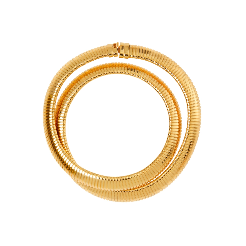 Колье Двойная Широкая Змея