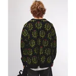 Свитер БИЧ Репей черный / зеленый