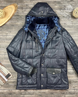 Куртка Stefano Ricci со вставками из кожи крокодила