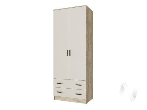 Шкаф комбинированный Лагуна 0;8 без зеркала (дуб крафт серый/кашемир)