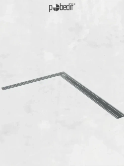 Угольник строительный металлический крашенный 600 х 400 мм Pobedit