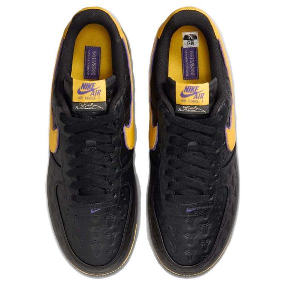 Кроссовки Nike Air FORCE 1 для скейтборда Низкие кроссовки Черно-желтые Мужские