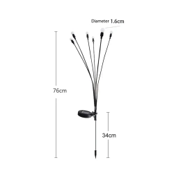 Декоративный уличный светильник 10 ламп на солнечной батарее "Фонарик светлячок"