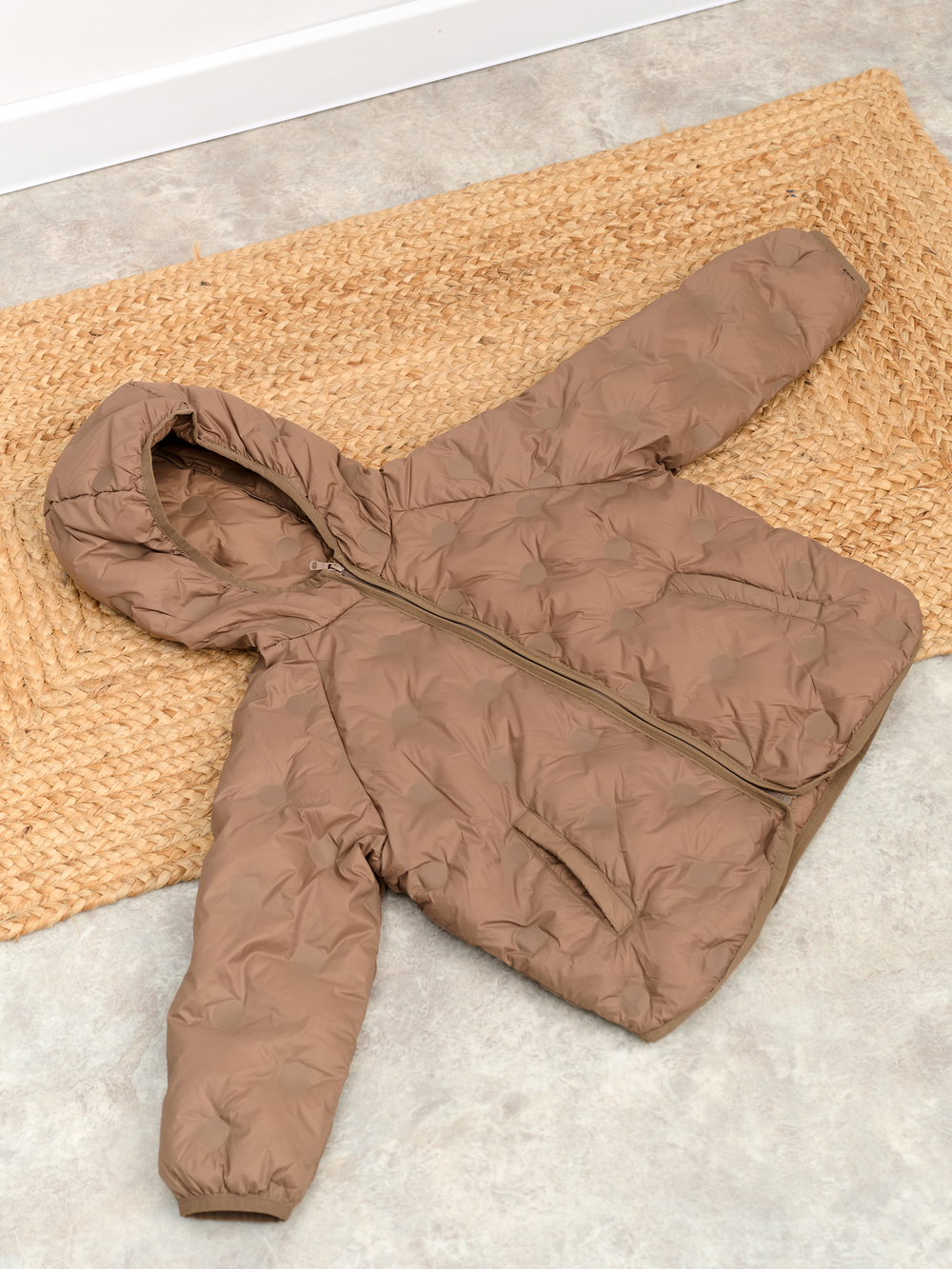 Пуховик демисезонный детский Д-1 цвет коричневый