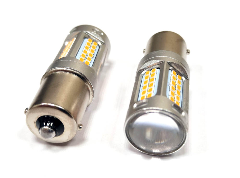 Светодиодная лампа JS PY21W 1156-2016-69SMD (оранжевый), 1шт