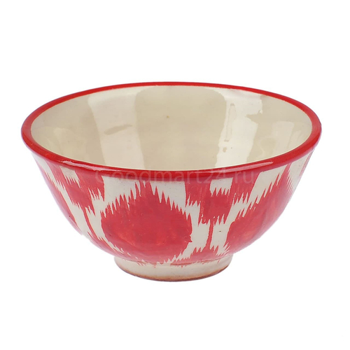 Пиалла большая 11 см х 5,5 см, Атлас красный