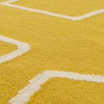 Ковер ручной работы из шерсти и хлопка poetry and steps горчичного цвета, 160х230 см