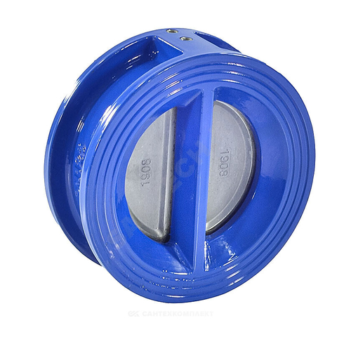 Клапан обратный чугун 2/створ Ду 200 Ру10/16 Тмакс=150 оС межфл створки нерж+EPDM Benarmo 2