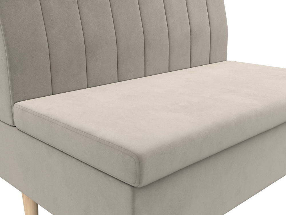 Диван прямой Мини, Бежевый, Микровельвет, 126045