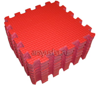 Коврик-пазл BABYPUZZ (9 плит 33x33x2см, ~1кв.м./уп) Красный