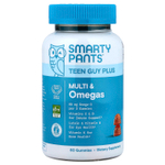SmartyPants, мультивитамины и омега для мальчиков-подростков, ананас и апельсин, 60 жевательных таблеток